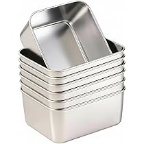 Amazon｜Bofular ステンレス鋼 保存容器 13.5x10.5x5.5cm 10個セット
